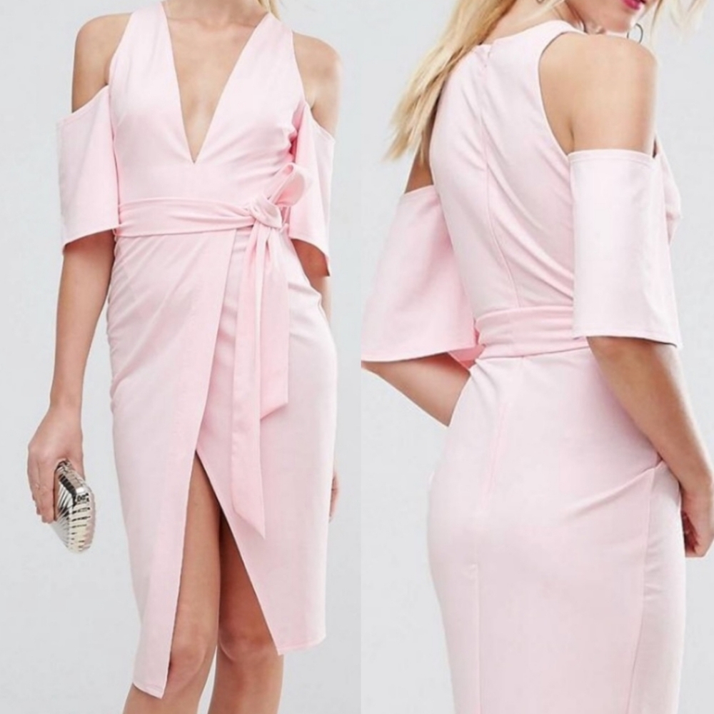 ASOS Cold Shoulder Kimono Tie Dress